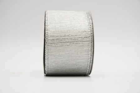 Metaliczna taśma druciana z połyskiem_KF6954_srebrna